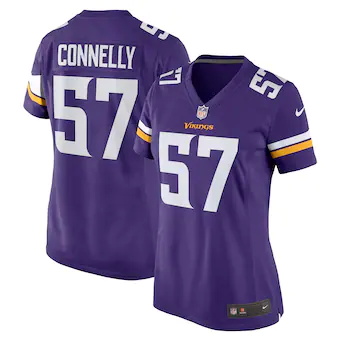 womens nike ryan connelly purple minnesota vikings game jer